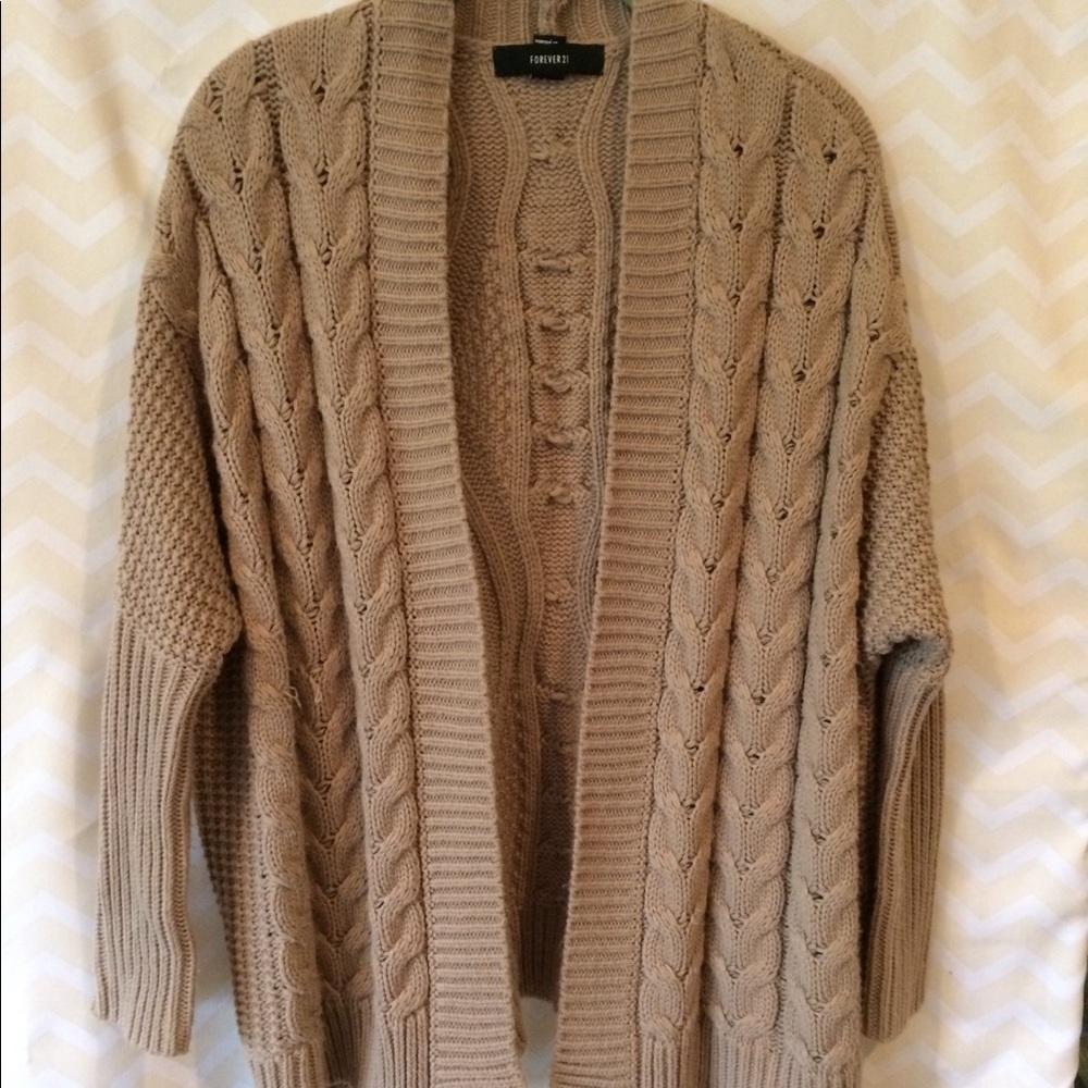 Tan cardigan